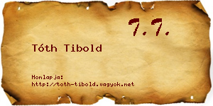 Tóth Tibold névjegykártya